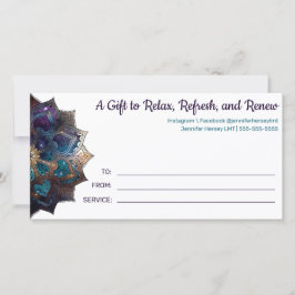 Cosmic Lila Boho Mandala Gift Card