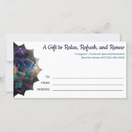Cosmic Lila Boho Mandala Gift Card
