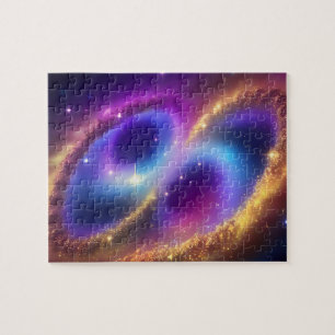 Cosmic Lila Figur åtta i Golden Time Galaxy Pussel