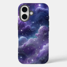 Cosmic Lila Galaxy with Glittering Stars - Dream