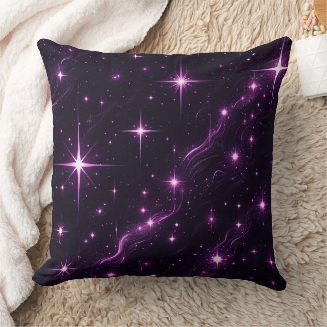 Cosmic Lila Twilight Kudde (Filt)