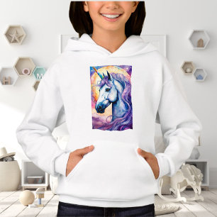 Cosmic Lila Unicorn Hoodie T Shirt
