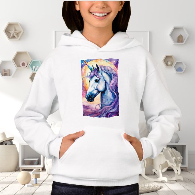 Cosmic Lila Unicorn Hoodie T Shirt (Skapare uppladdad)