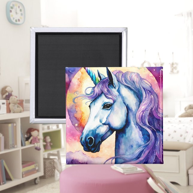 Cosmic Lila Unicorn Magnet (Skapare uppladdad)
