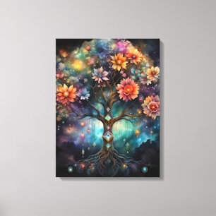 Cosmic Livets träd 45,7 cm x 61 cm Canvastryck