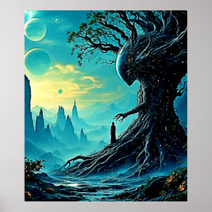 Cosmic Livets träd Fantasy Poster