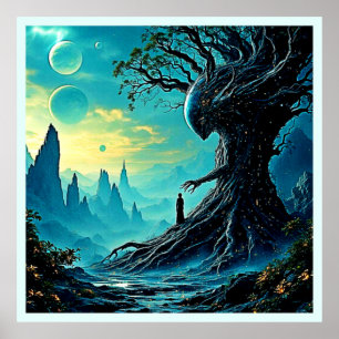 Cosmic Livets träd Fantasy Poster