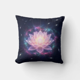 Cosmic Lotus Bloom - Spiritual Divine Radiance Kudde