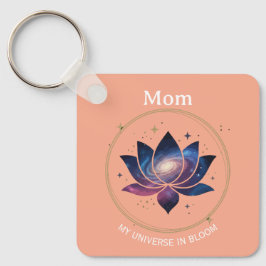 Cosmic Lotus Flower Mom Bloom Nyckelring