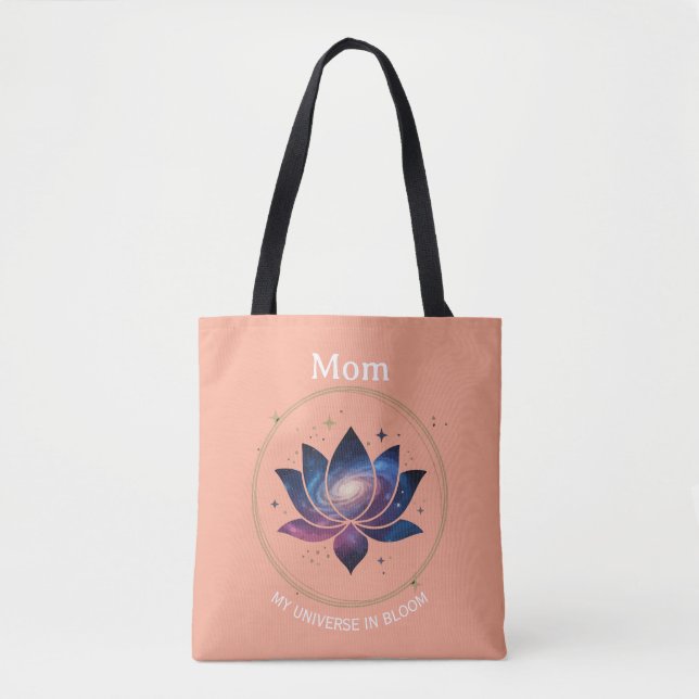 Cosmic Lotus Flower Mom Bloom Tygkasse (Framsida)