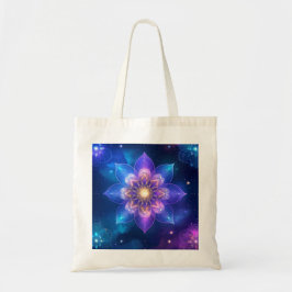 Cosmic Lotus Glow Tote Bag Tygkasse