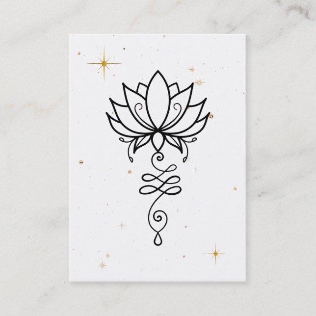 *~* Cosmic Lotus Nirvana Helig Geometry Business  Visitkort (Framsida)