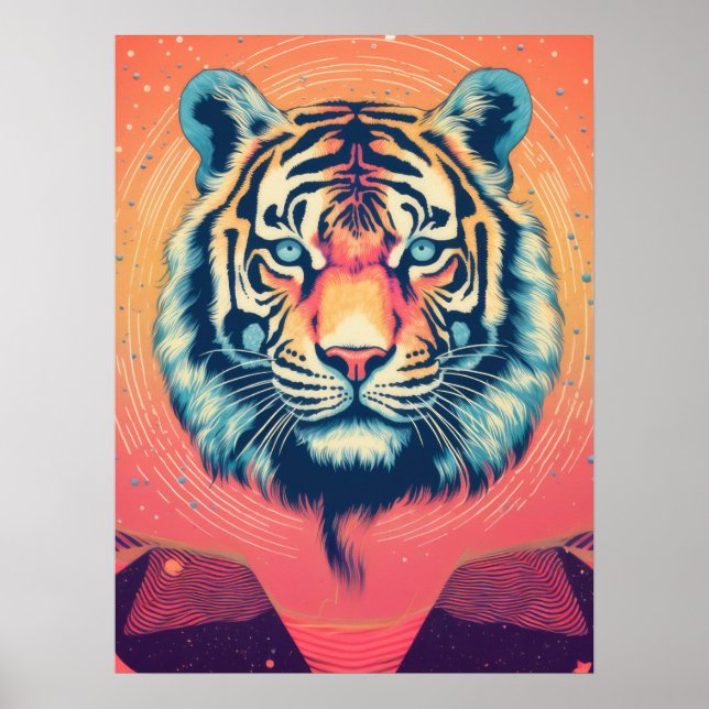 Cosmic Majesty: Radiant Tiger Poster (Framsidan)