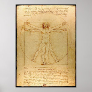 Cosmic Man av Leonardo Da Vinci Poster