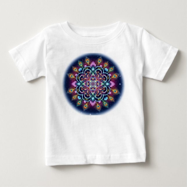 Cosmic Mandala Baby T-Shirt (Framsida)