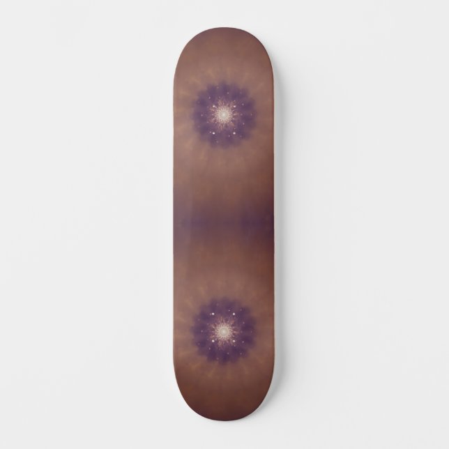 Cosmic Mandala Burst - Abstract Purple Galaxy Art Mini Skateboard Bräda 18,5 Cm (Framsida)