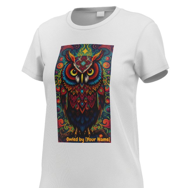 Cosmic Mandala Owl T Shirt (Skapare uppladdad)