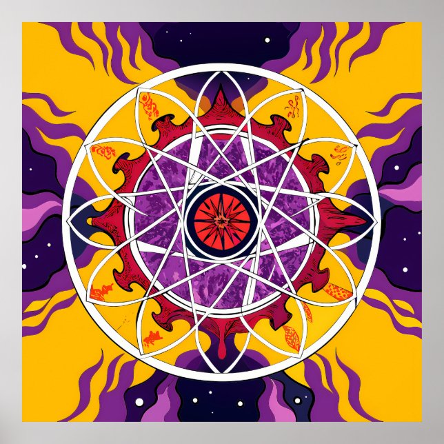 Cosmic Mandala Poster (Framsidan)