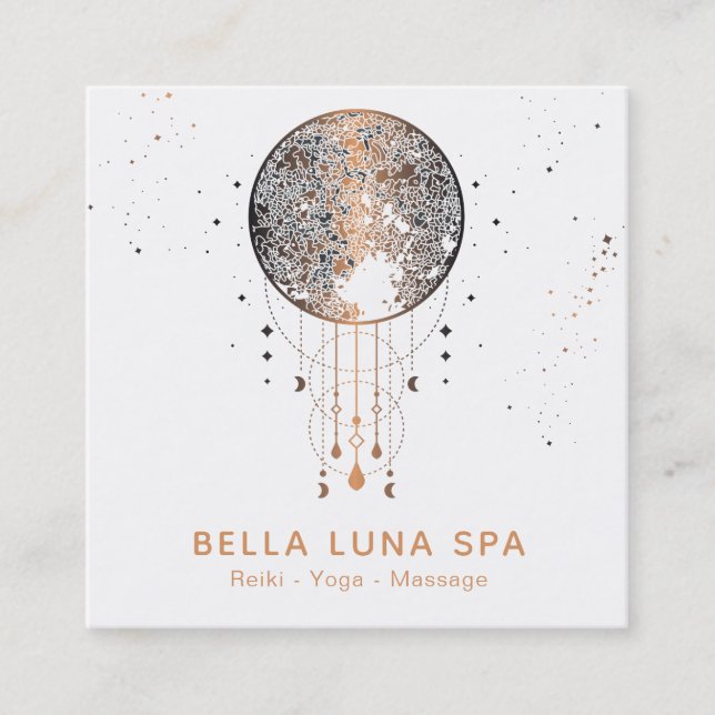 *~* Cosmic Måne Shaman Lunar Universe Fyrkantigt Visitkort (Framsida)