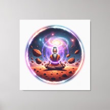 Cosmic Meditator Stretched Canvas Art