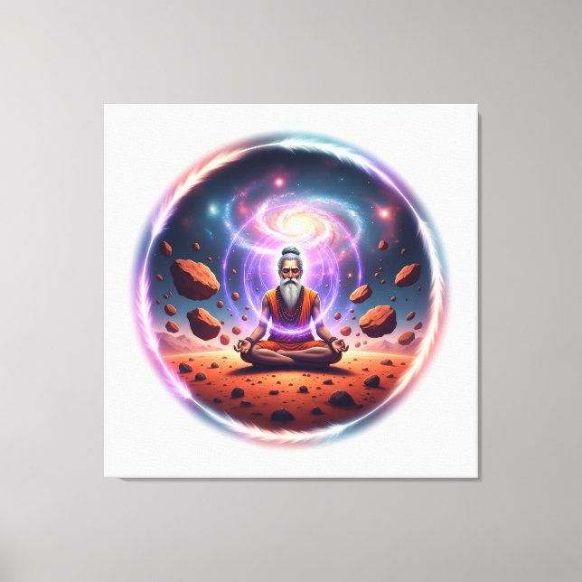 Cosmic Meditator Stretched Canvas Art (Framsida)