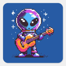 Cosmic Melody: 8-bitars Alien med Guitar