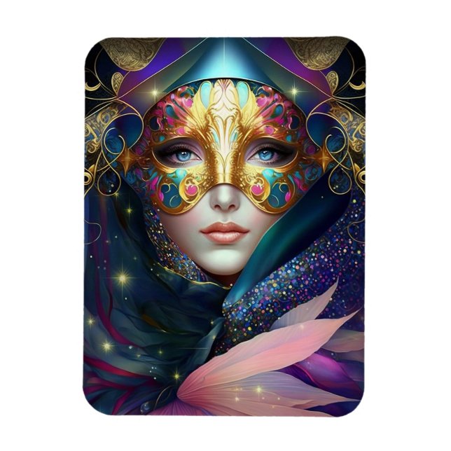 Cosmic Mfrågade Goddess Queen Fantasy Art Magnet (Vertikal)