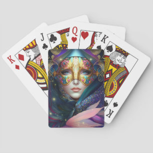 Cosmic Mfrågade Goddess Queen Fantasy Art Spela Ca Casinokort