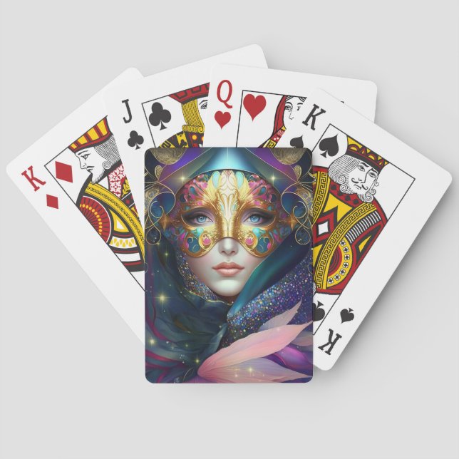 Cosmic Mfrågade Goddess Queen Fantasy Art Spela Ca Casinokort (Baksidan)