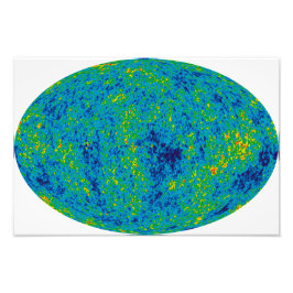 Cosmic Microwave Background Karta Fototryck