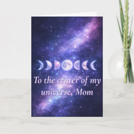 Cosmic Moon Phases Mother’s Day Card Kort