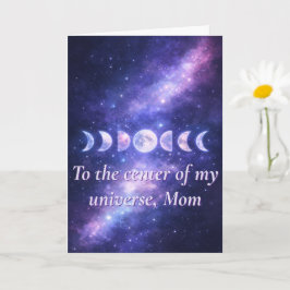 Cosmic Moon Phases Mother’s Day Card Kort