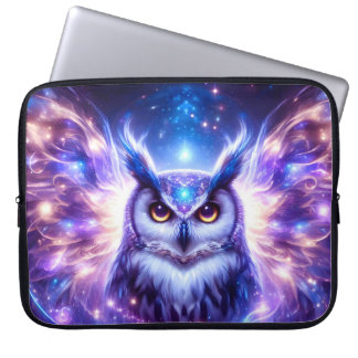 Cosmic Mystical Wisdom Celestial Spiritual Owl  Laptop Fodral
