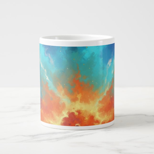 Cosmic Nebula Abstract Galaxy Space Art Jumbo Mugg (Framsidan)