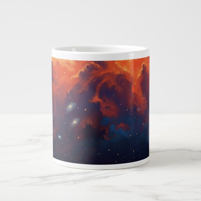Cosmic Nebula Abstract Galaxy Space Art Jumbo Mugg (Framsidan)