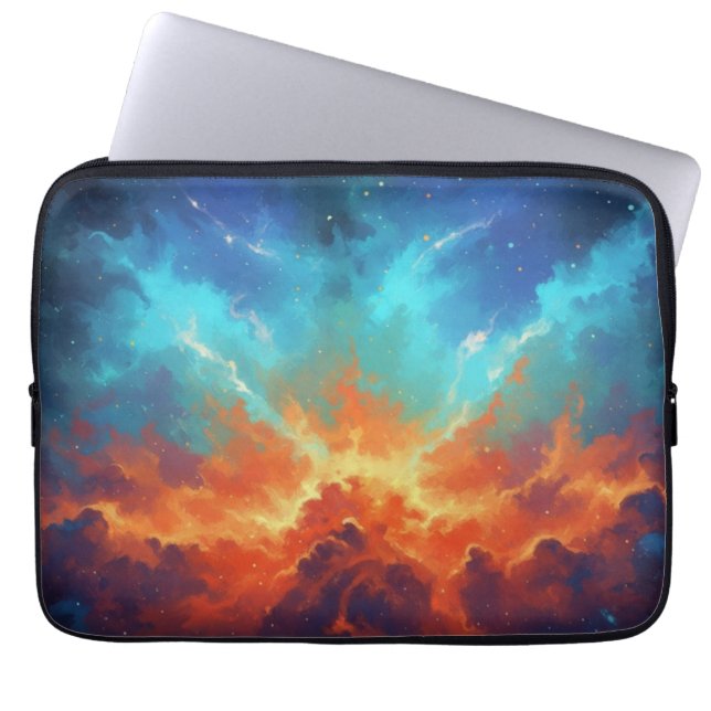 Cosmic Nebula Abstract Galaxy Space Art Laptop Fodral (Framsidan)