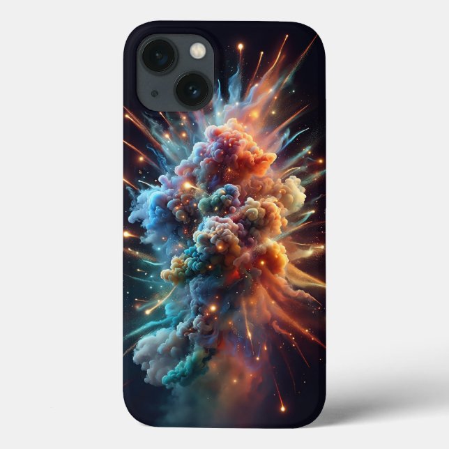 Cosmic Nebula Cloud Explosion Phone Case - Vibrant (Baksida)