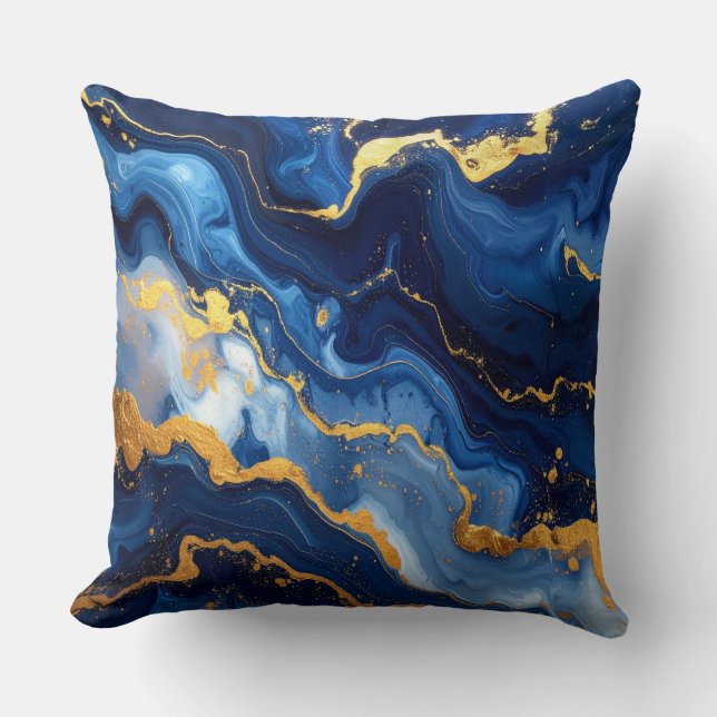 Cosmic Night Marble Abstract Cushion Kudde (Framsida)