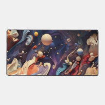 Cosmic Odyssey: Etheral Nebula Galaxy Desk Mat