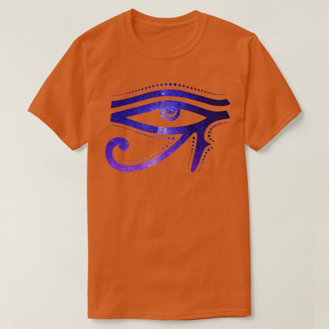 Cosmic Öga i Ra Egyptian Hieroglyph T Shirt (Design framsida)