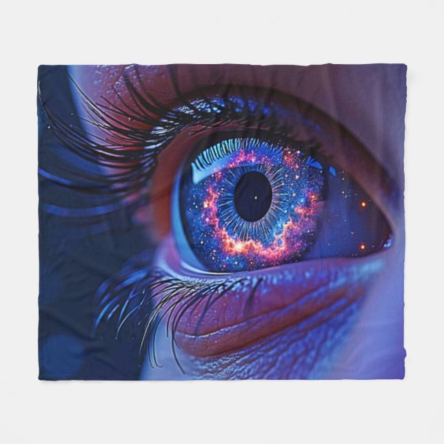 Cosmic Öga Starlight Gaze Fleecefilt (Framsidan (Horisontell))