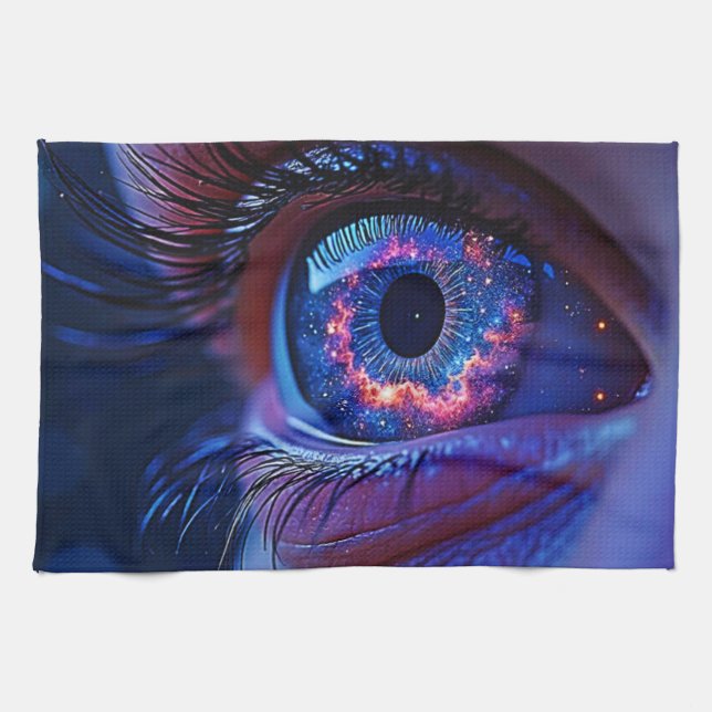 Cosmic Öga Starlight Gaze Kökshandduk (Horisontell)