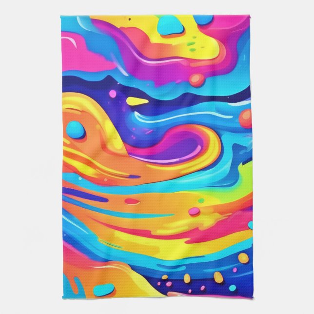 Cosmic Paint Swirls Kökshandduk (Vertikal)