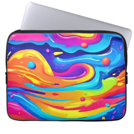 Cosmic Paint Swirls Laptop Fodral