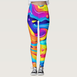 Cosmic Paint Swirls Leggings