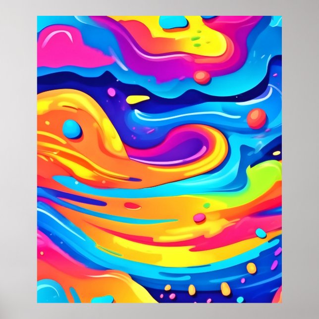 Cosmic Paint Swirls Poster (Framsidan)