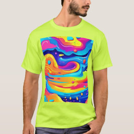 Cosmic Paint Swirls T Shirt