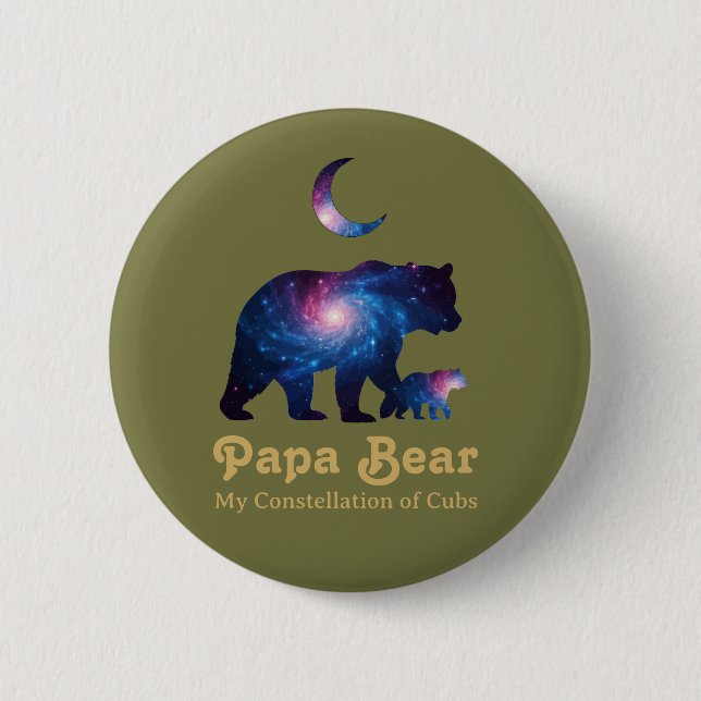 Cosmic Papa Bear & Cub Knapp (Framsida)