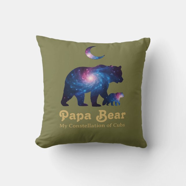 Cosmic Papa Bear & Cub Kudde (Framsida)