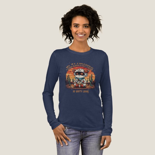 Cosmic Peace in a Vild World T Shirt (Hel framsida)